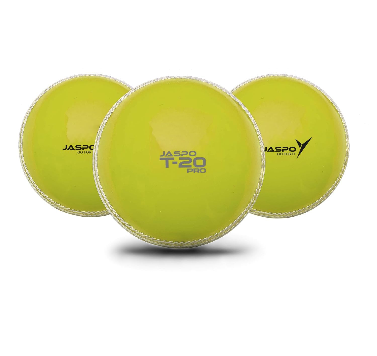 jaspo T-20 Pro PVC Soft Cricket Balls 110 Gm (Multicolour) - Pack of Three, Standard Size