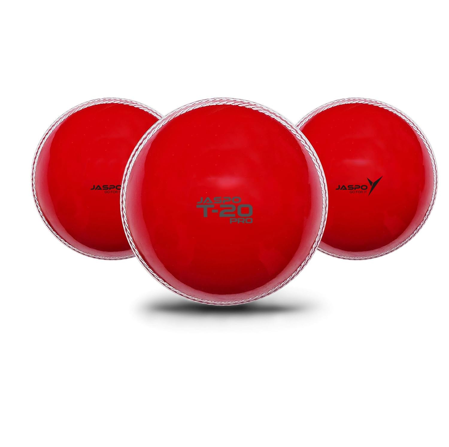 jaspo T-20 Pro PVC Soft Cricket Balls 110 Gm (Multicolour) - Pack of Three, Standard Size