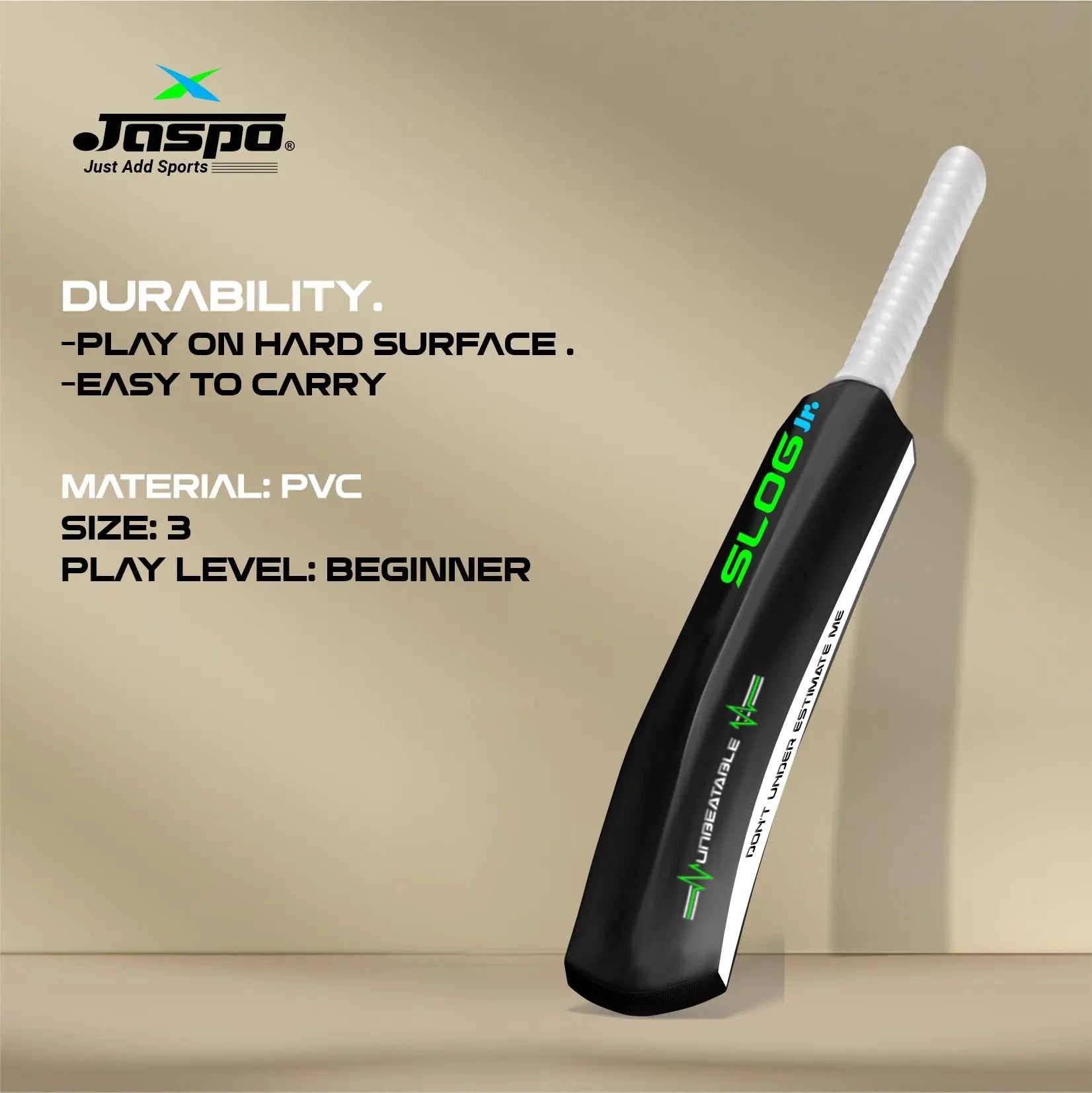 Jaspo SLOG Plastic Tennis Cricket Bat Full Size Bat (34” X 4.5” inch) for All Age Group (SLOG Cricket BAT) (SLOG)