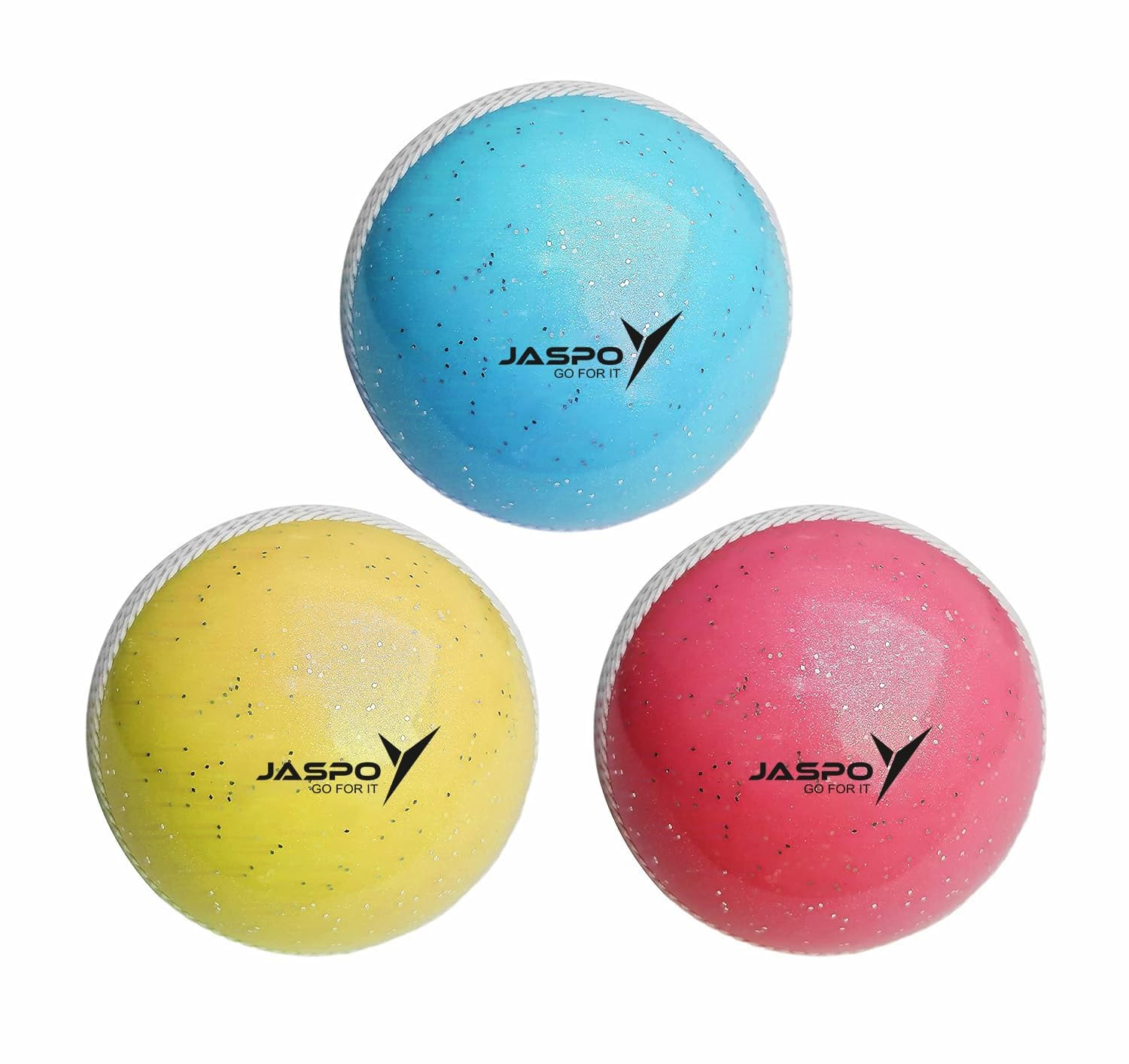 jaspo T-20 Pro PVC Soft Cricket Balls 110 Gm (Multicolour) - Pack of Three, Standard Size