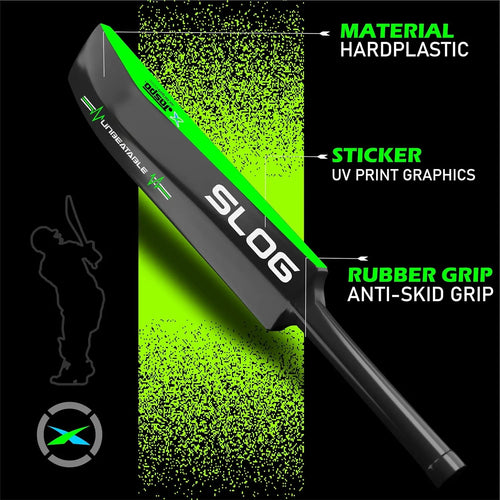 Jaspo SLOG Plastic Tennis Cricket Bat Full Size Bat (34” X 4.5” inch) for All Age Group (SLOG Cricket BAT) (SLOG)